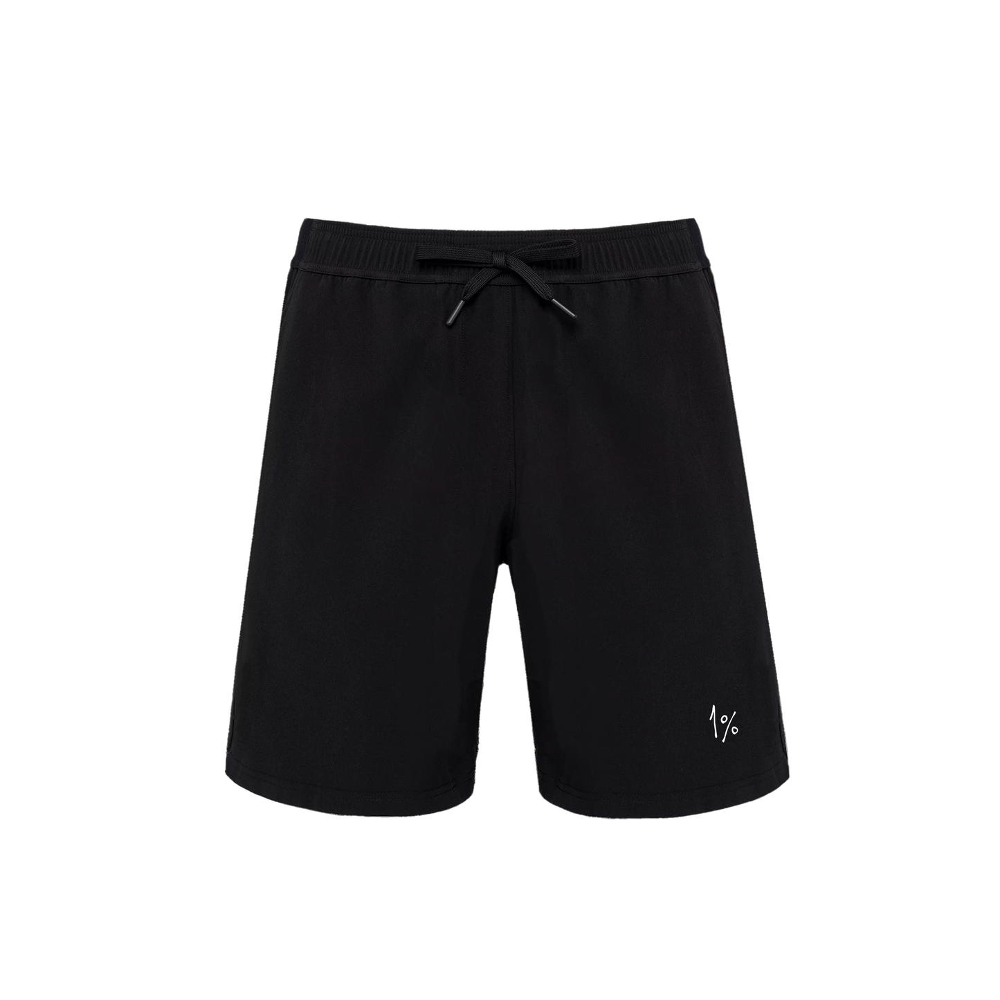 Men’s performance shorts — product flatlay front